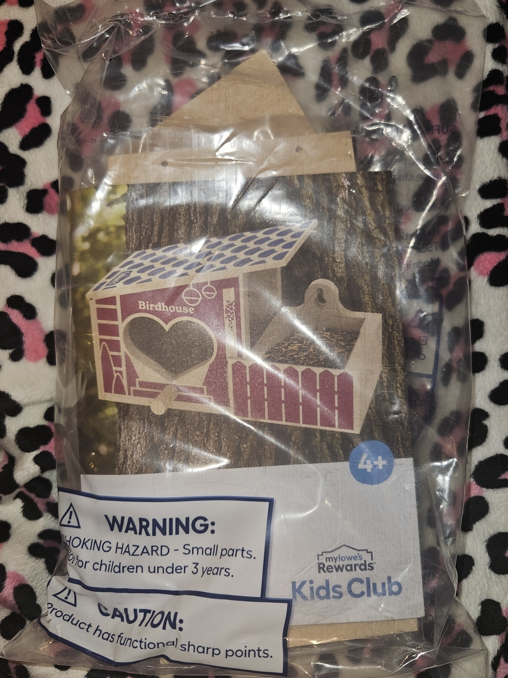 Kids Club Wooden Birdhouse Building Kit - Brown & Blue